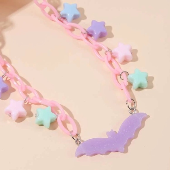Jewelry - 🖤3for$30🖤SALE NEW Pastel Goth Bat Star Colorful Kawaii Necklace